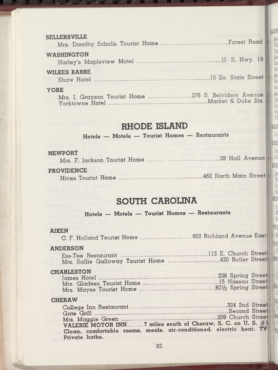 Greenbook pages 1962 - south carolina